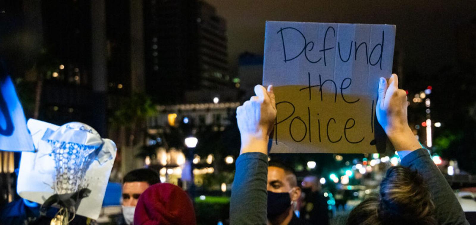 San Diego defund the police protest