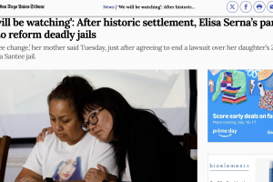 Iredale & Yoo's Grace Jun comforts Paloma Serna, the mother of Elisa Serna, who died in custody