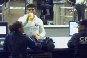 Surveillance footage - U.S. border officers told a Mexican teen to drink liquid meth